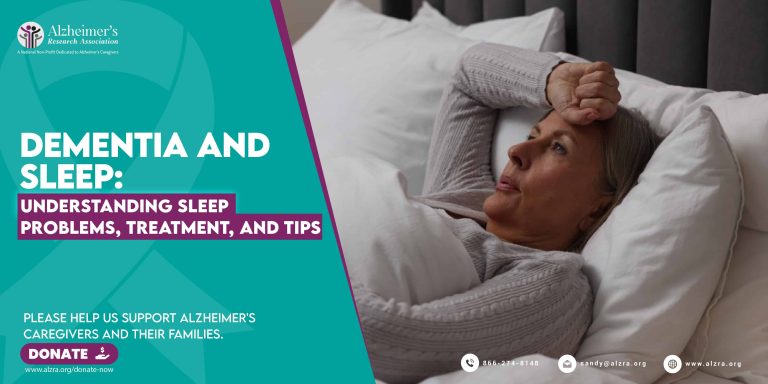 Caregiver helping a person with dementia during nighttime sleep disturbance