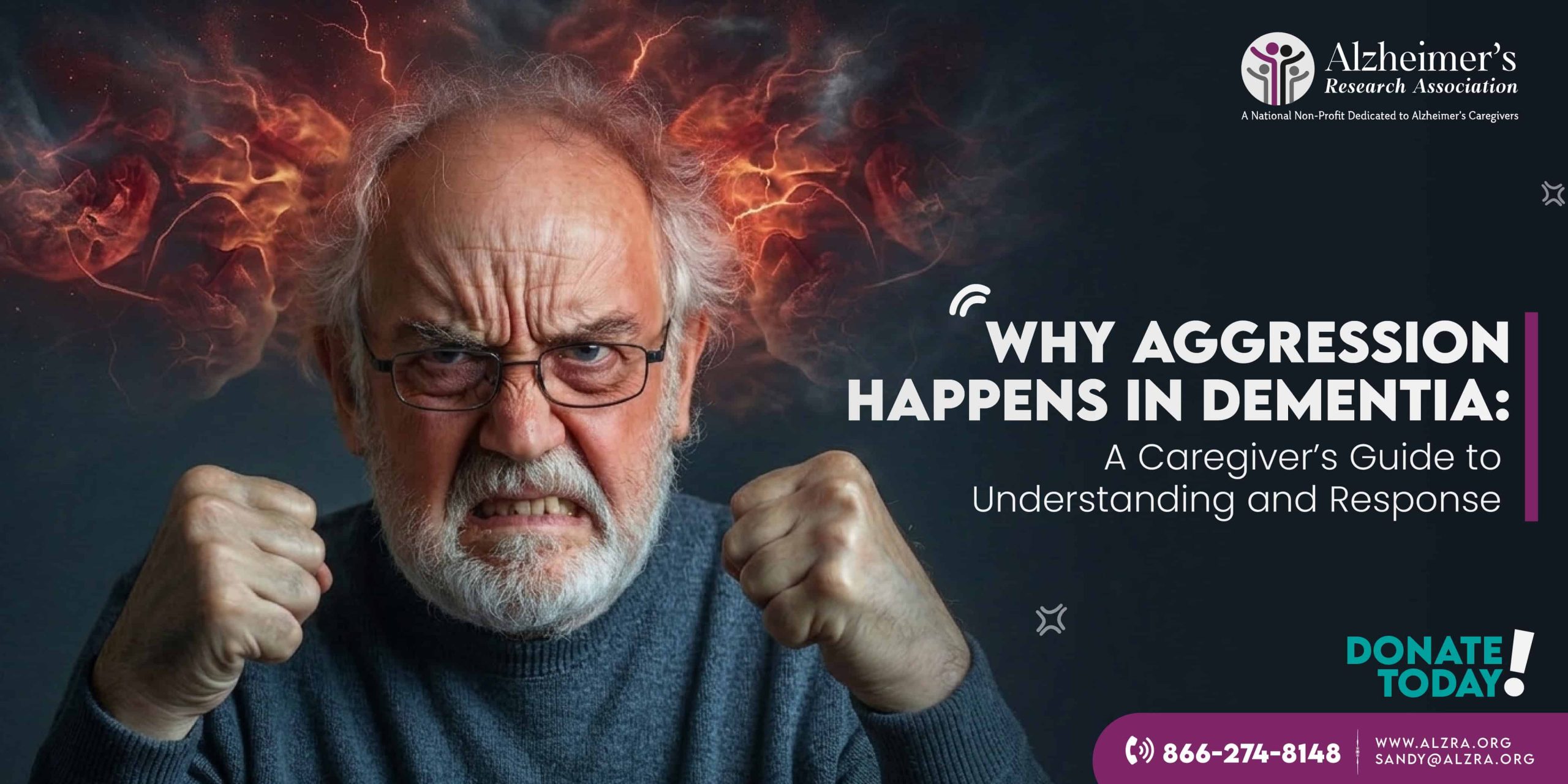 Caregiver calming an elderly dementia patient during an aggressive episode